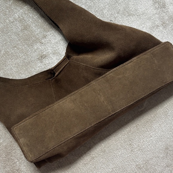 Mango Brown Suede Shoulder Bag - Picture 3 of 4